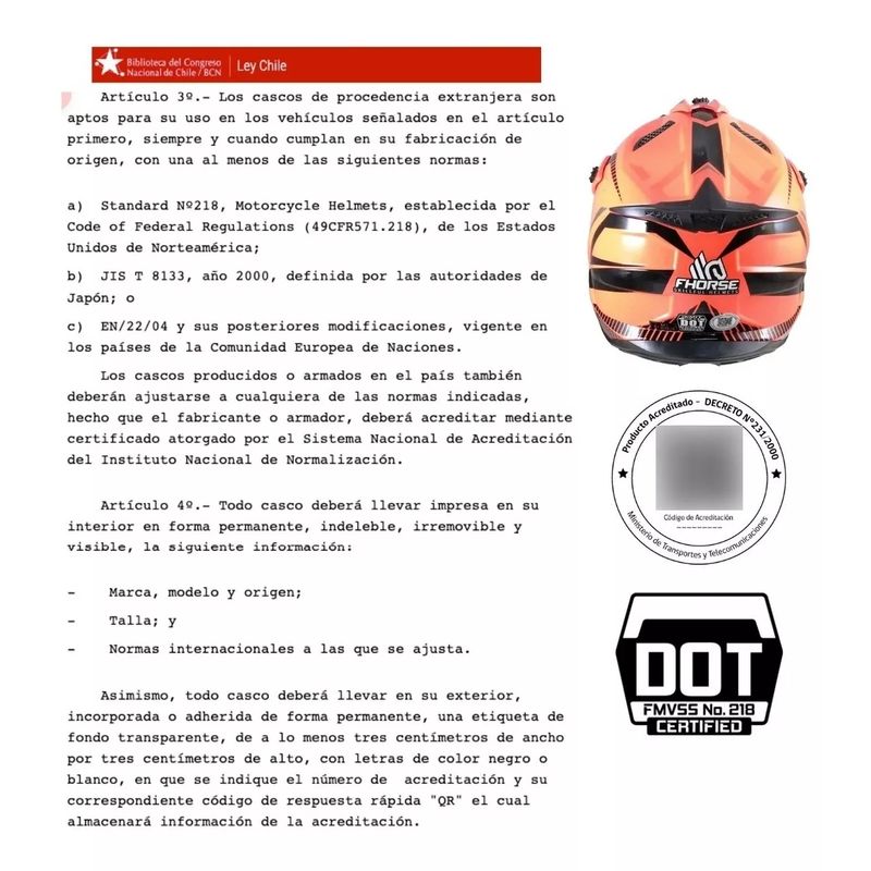 GENERICO - Casco Abatible De Moto Certificado Norma Dot