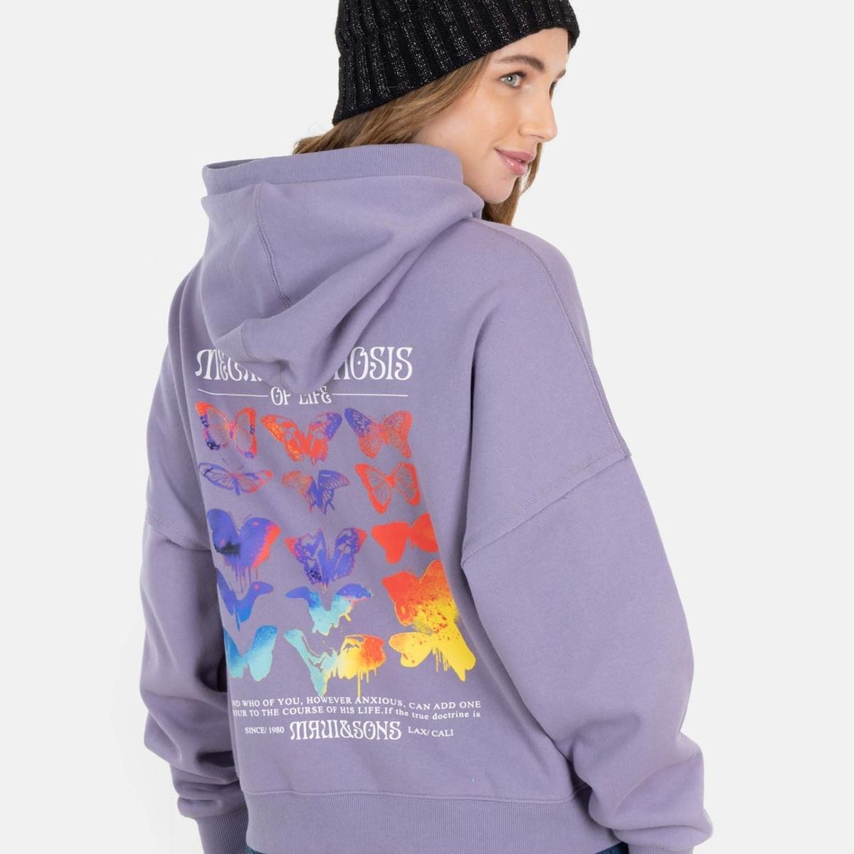 MAUI AND SONS - Poleron Metamorphosis Morado Mujer Maui And Sons