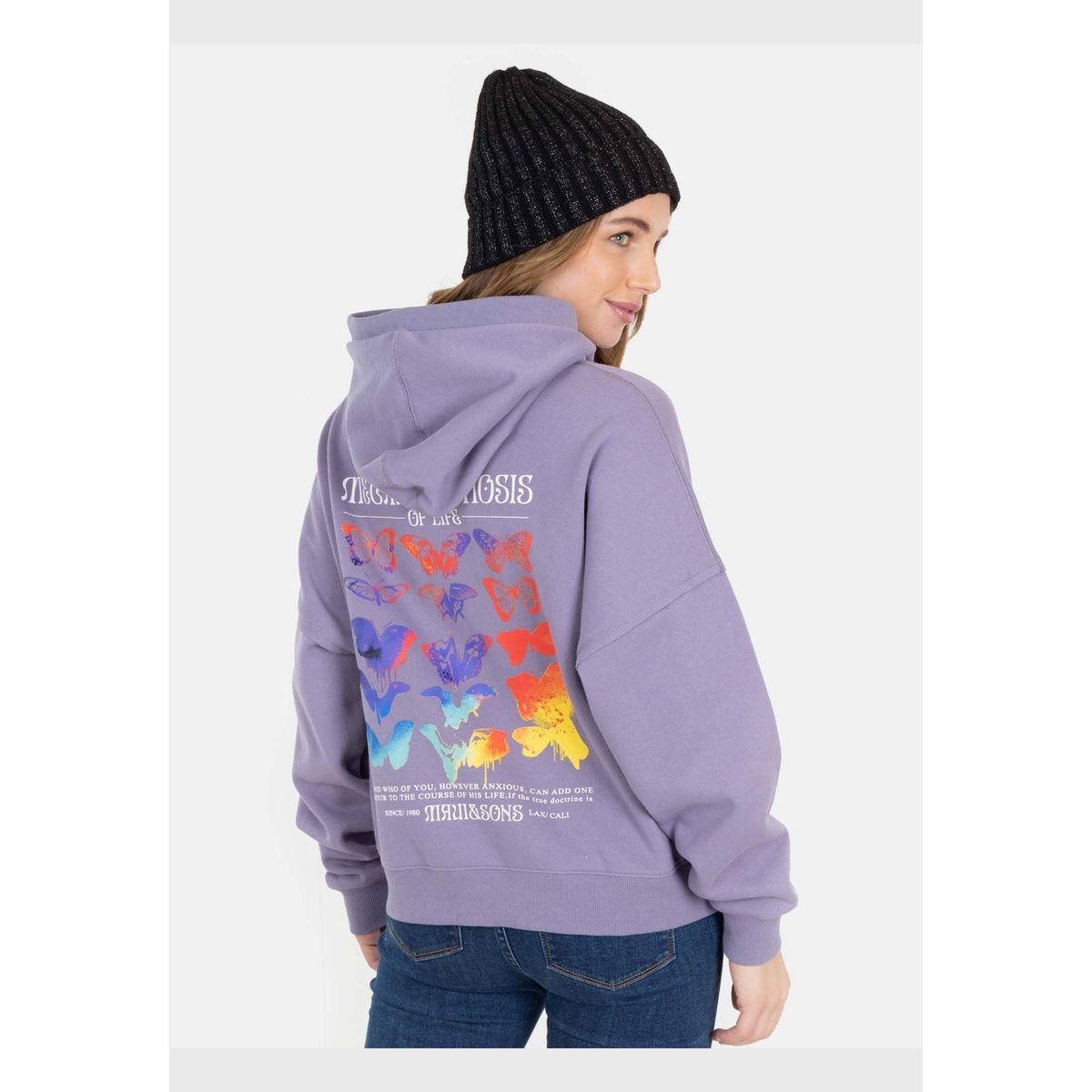 MAUI AND SONS - Poleron Metamorphosis Morado Mujer Maui And Sons