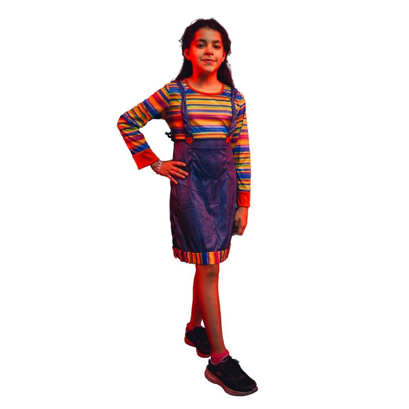 SM - Disfraz Infantil Chucky Niña Muñeca Asesina Halloween SM