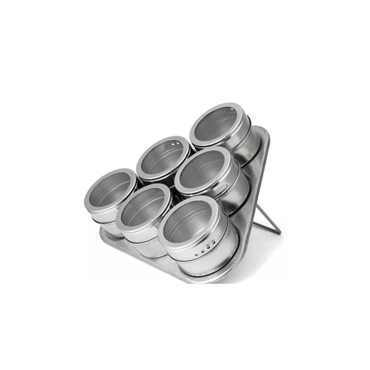 GENERICO - Organizador Triangular Condimentos Cocina 6 Pcs Especieros.