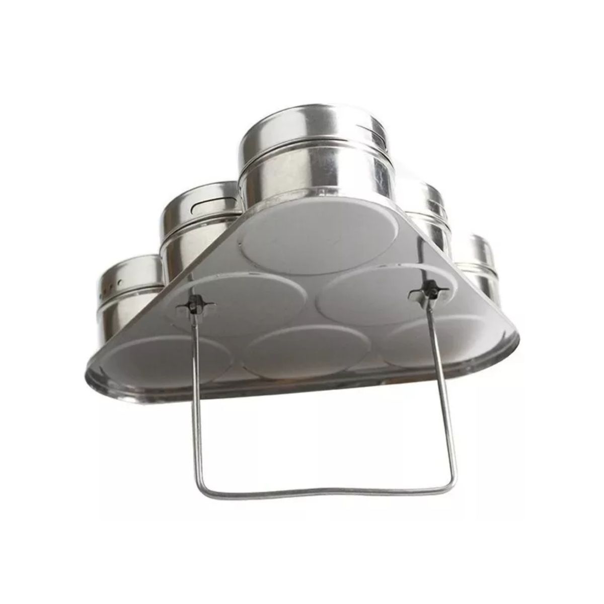 GENERICO - Organizador Triangular Condimentos Cocina 6 Pcs Especieros.