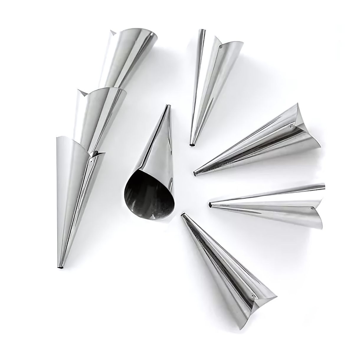 GENERICO - Set 6 Moldes Cono Para Cachitos Cannoli Croissant Reposteria.