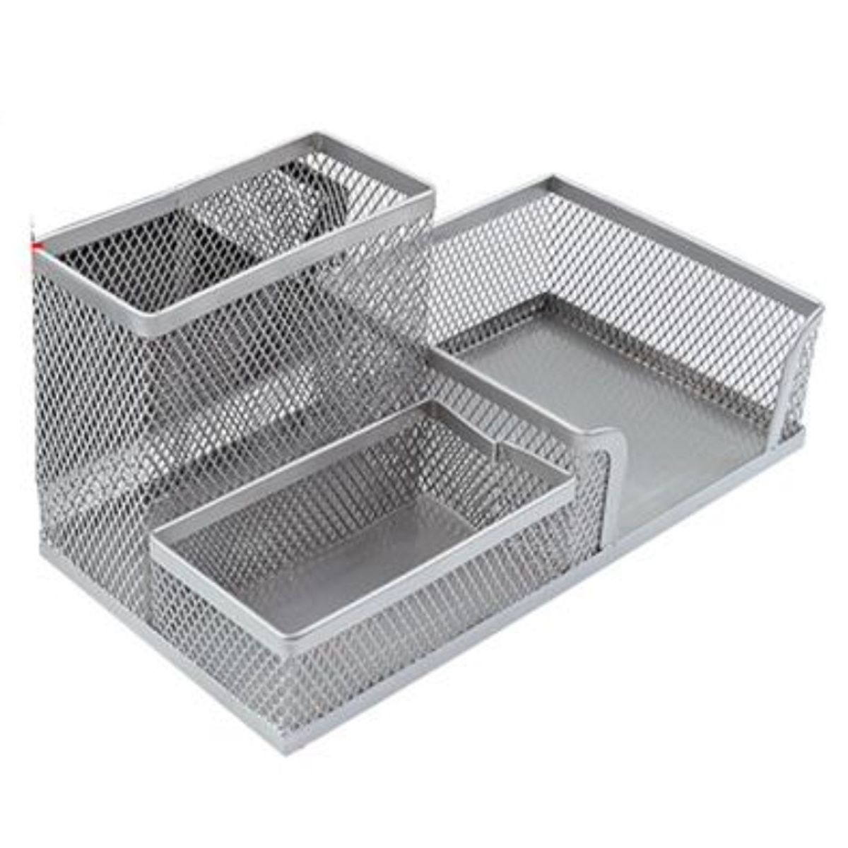 FOSKA - Organizador de Oficina de Malla Plateada