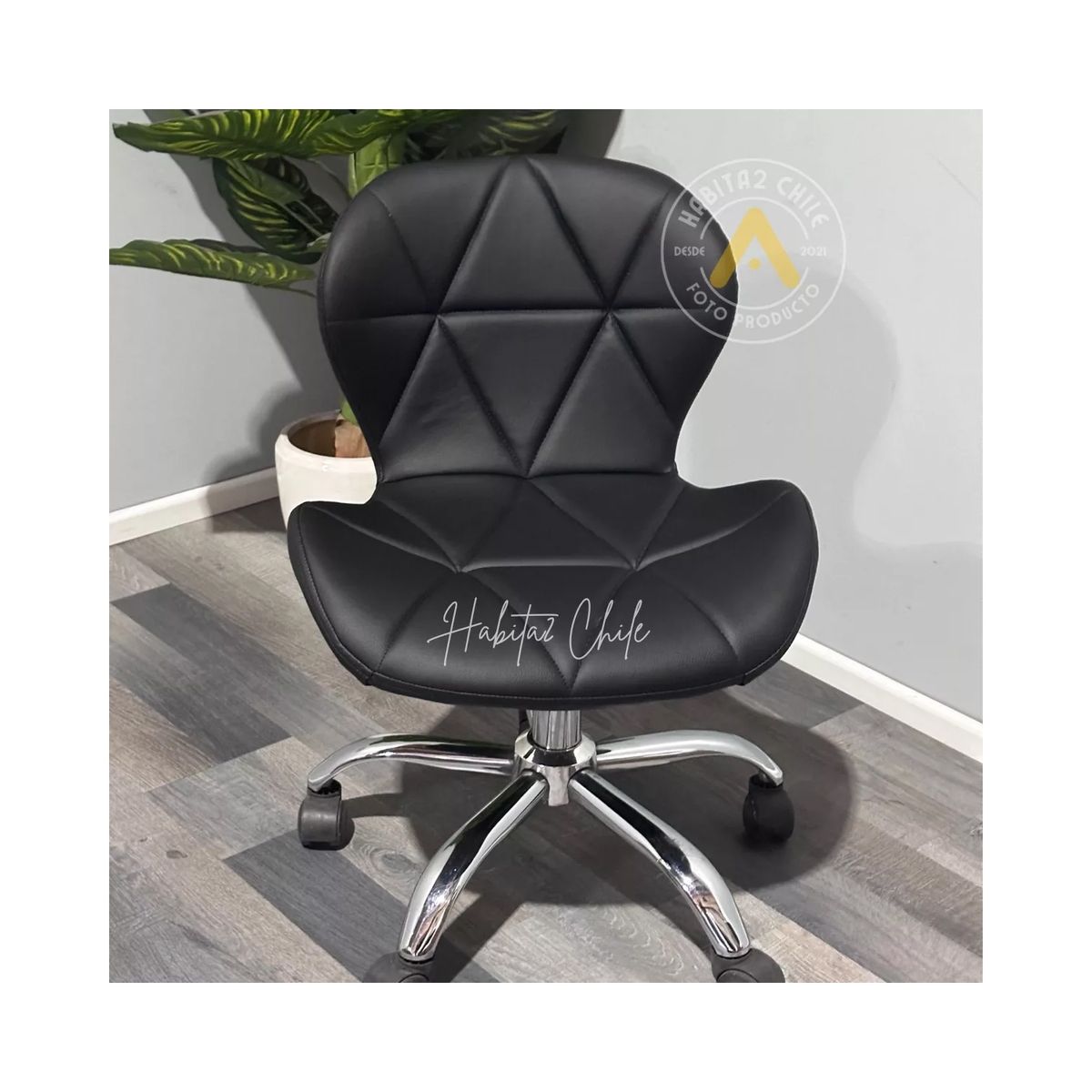 GENERICO - Silla De Escritorio Mariposa Giratoria Acolchada Color Negro