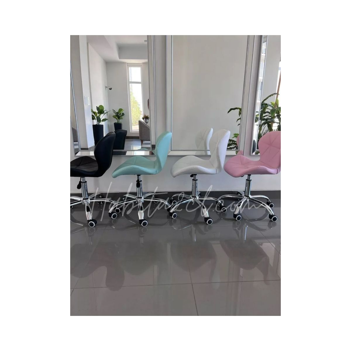 GENERICO - Silla De Escritorio Mariposa Giratoria Acolchada Color Negro