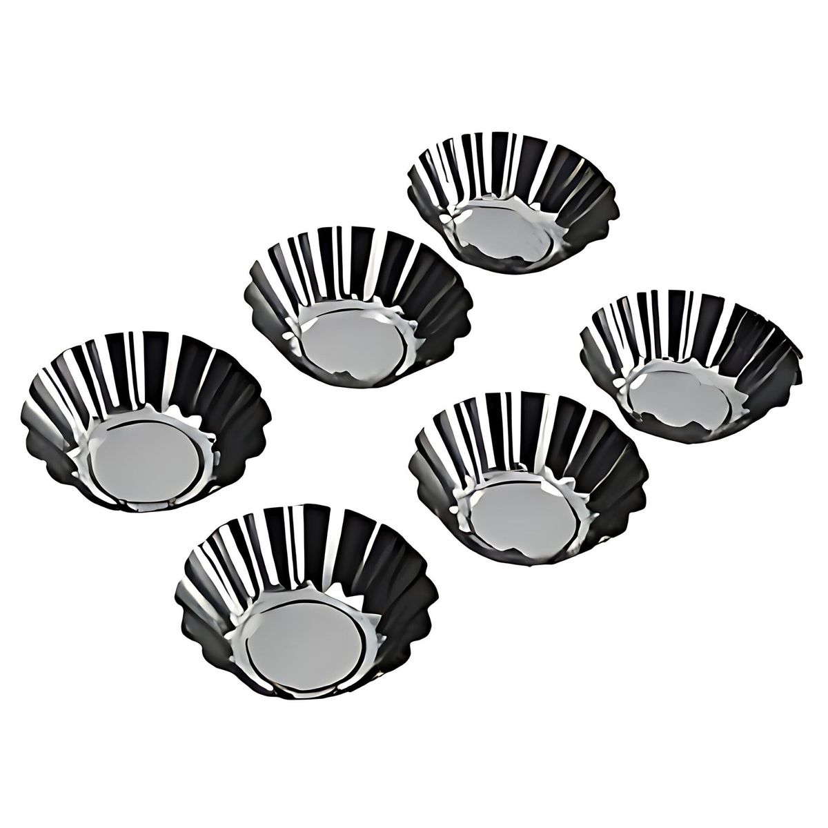 GENERICO - Set 6 Moldes de Tartaleta Desmontable 10,5cm Cocina Reposteria
