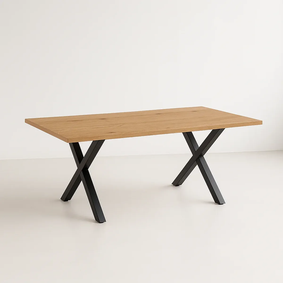 KLIK - Mesa industrial Color Madera y Metal Cross 180x90 KLIK