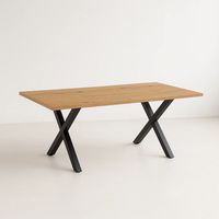 Mesa industrial Color Madera y Metal Cross 180x90