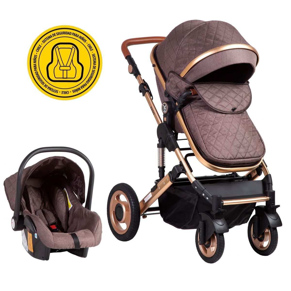 VOYAGE - Coche Travel System Con Silla De Auto Eros Brown