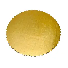 GENERICO - Set 12 Bases Bandejas Decorativas Para Reposteria Dorada 25cm