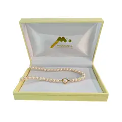MALLORCA - Collar de Perlas (6mm) de Enchapado en Oro 45 cm