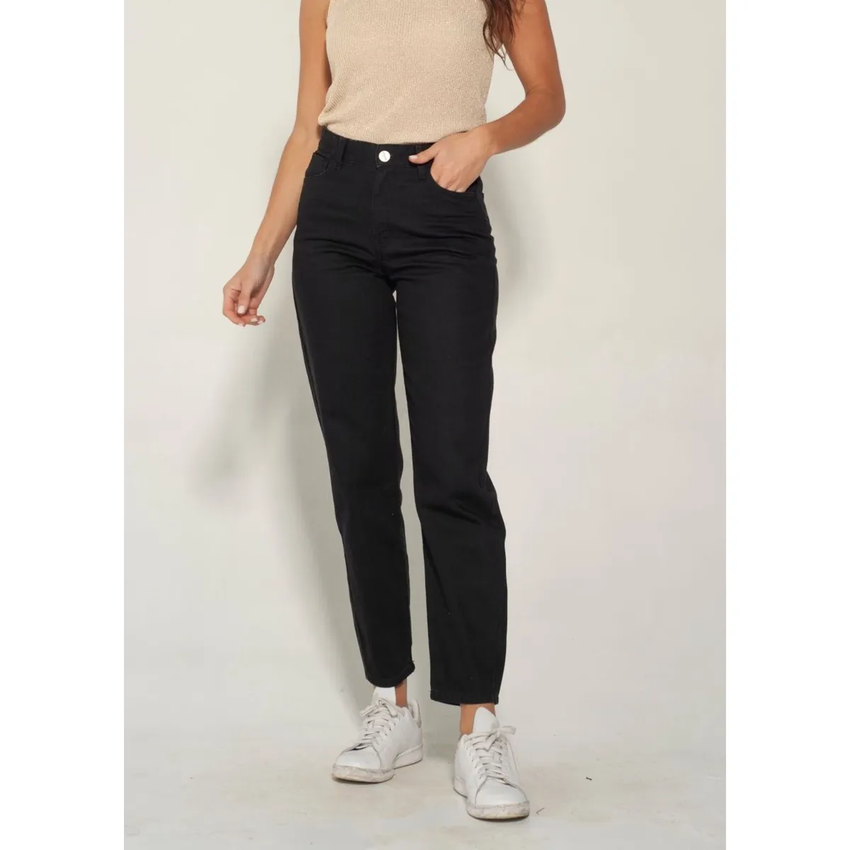 MOMCHIC - Jeans Mom Olivia Negro