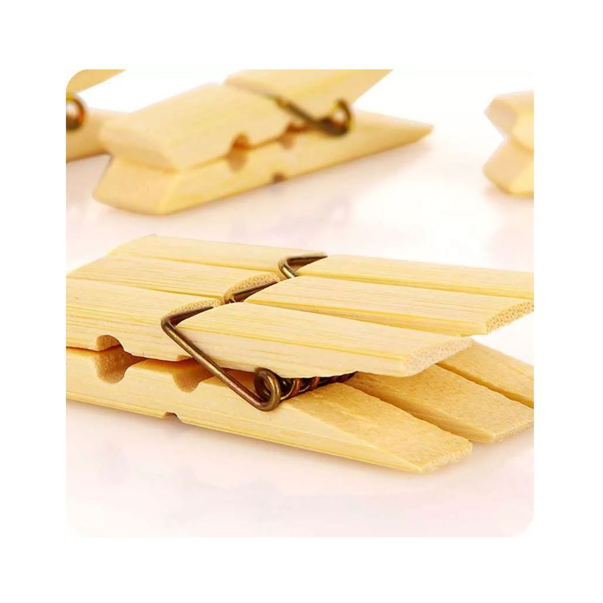 GENERICO - Perros Ropa Pinzas 7cm Tenazas Colgadores Lavandería Bambú