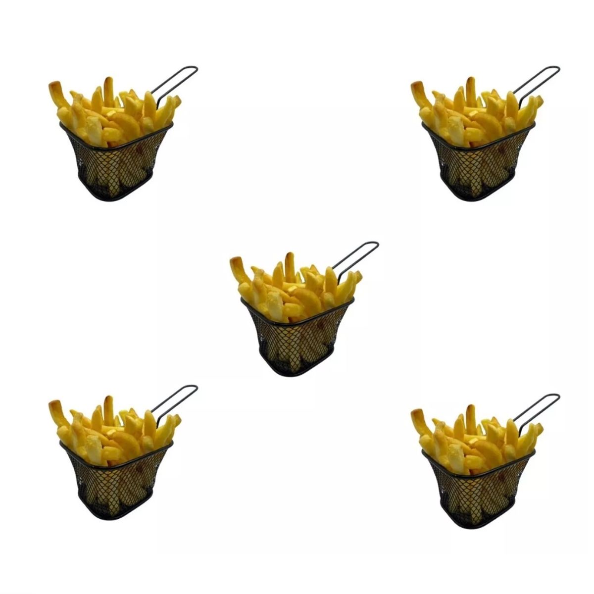 GENERICO - 10 Mini cestas Para Servir Porciones De Pollo Y Patata Fritas