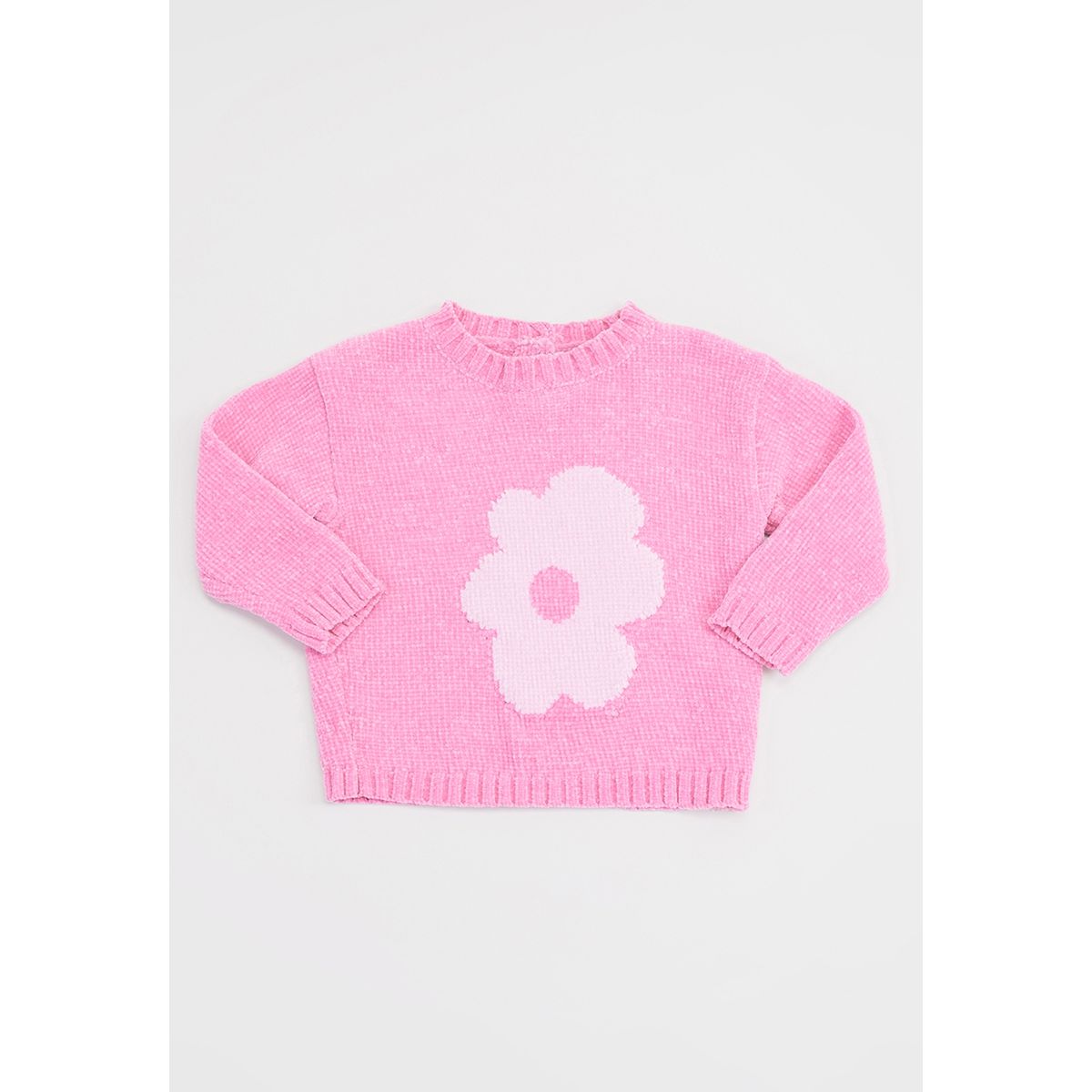 CORONA - Tejido Bebe Niña Focal Chenille Rosado Corona