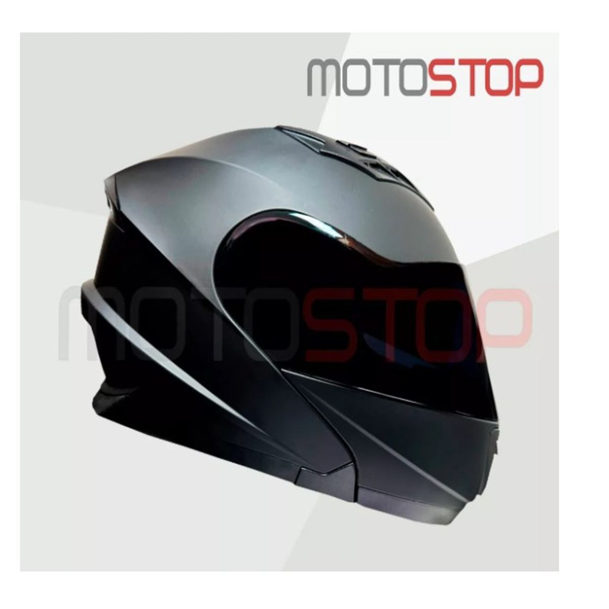 GENERICO - Casco Abatible Fhorse Negro Matte Mica Tinteada Certificado