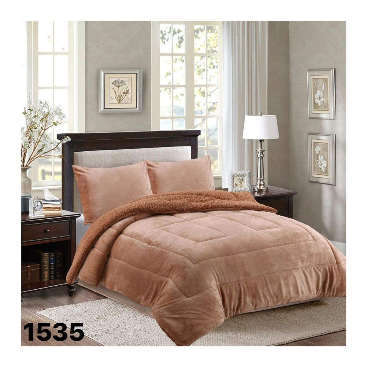 GENERICO - Cobertor Chiporro 2 Plazas -  Café Claro 1535