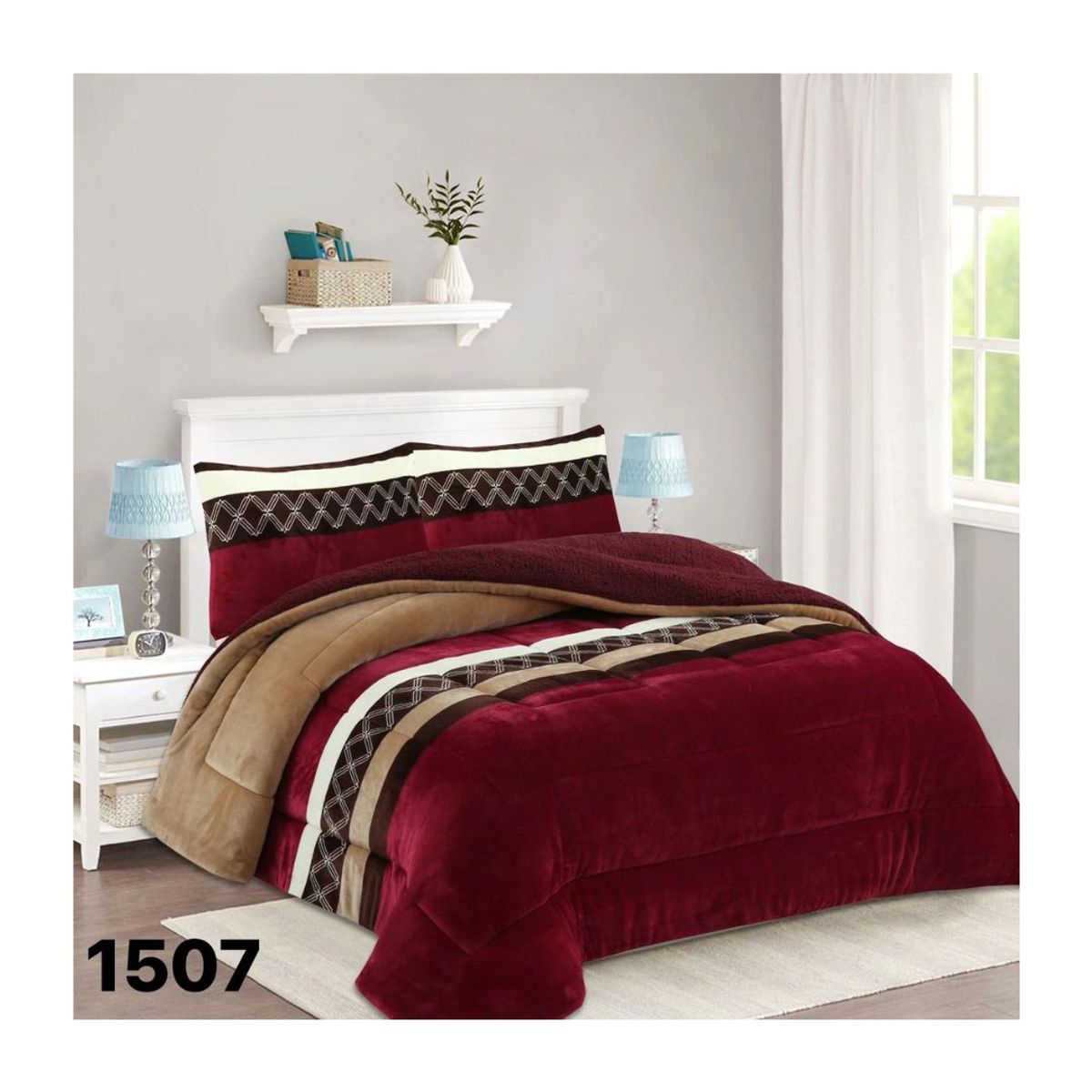 GENERICO - Cobertor Chiporro 2 Plazas -  Burdeo Líneas 1507
