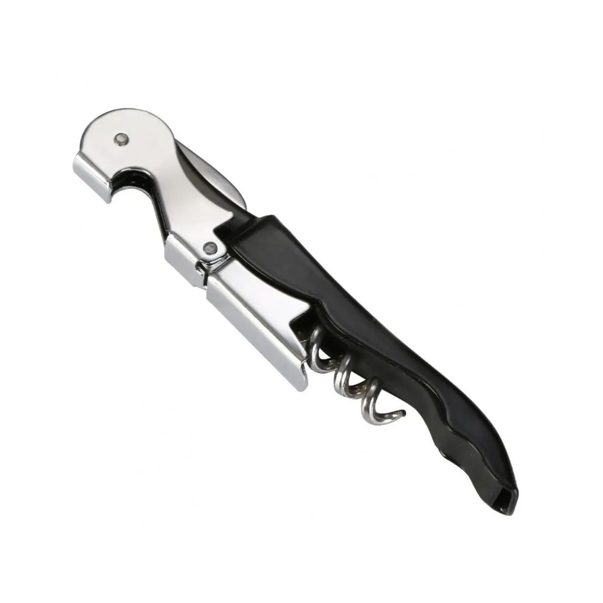 GENERICO - Sacacorcho Destapador 2 Tiempos Doble Impulso Vino Cerveza 12,5cm