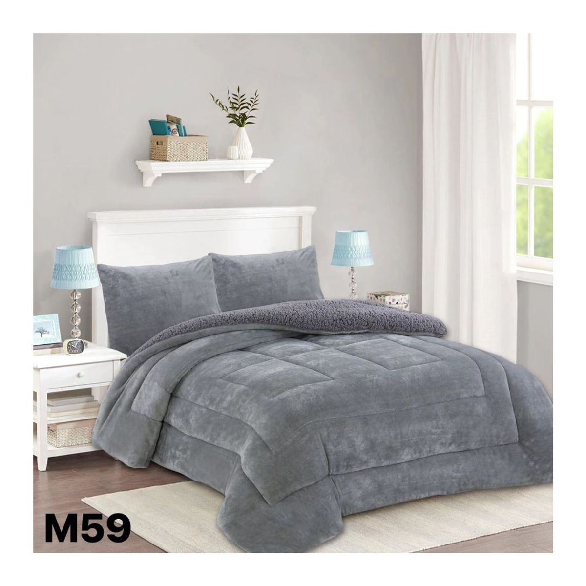 GENERICO - Cobertor Chiporro 2 Plazas -  Gris M59