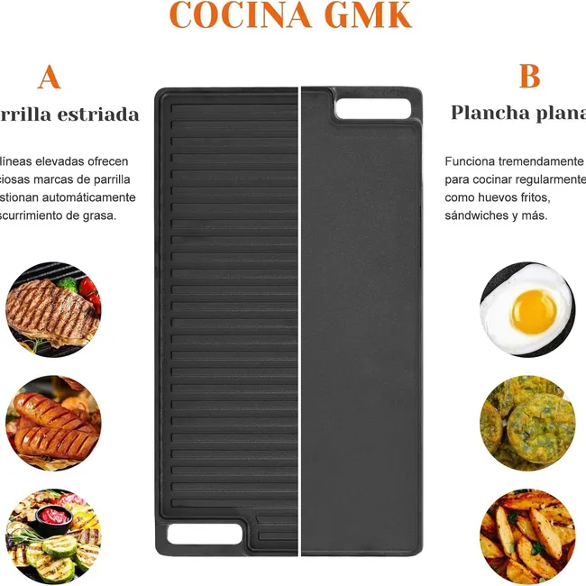 BLUEDREAMER - sarten sartenes plancha hierro fundido grill sarten hierro