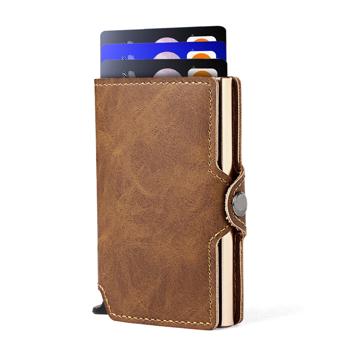 LUKOVEE - Billetera Tarjetero Cuero Hombre Minimalista Con Rfid