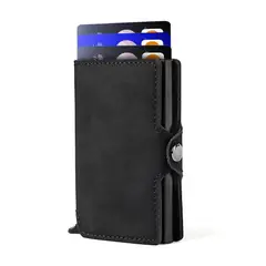 LUKOVEE - Billetera Tarjetero Cuero Hombre Minimalista Con Rfid