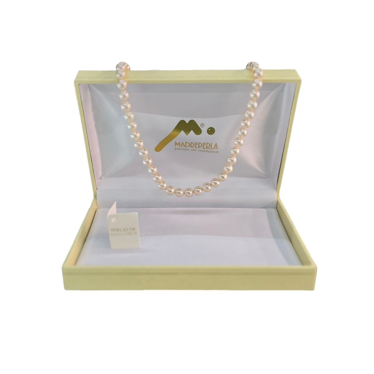 MALLORCA - Collar de Perlas (8mm) de Mallorca Enchapado en Oro 50 cm