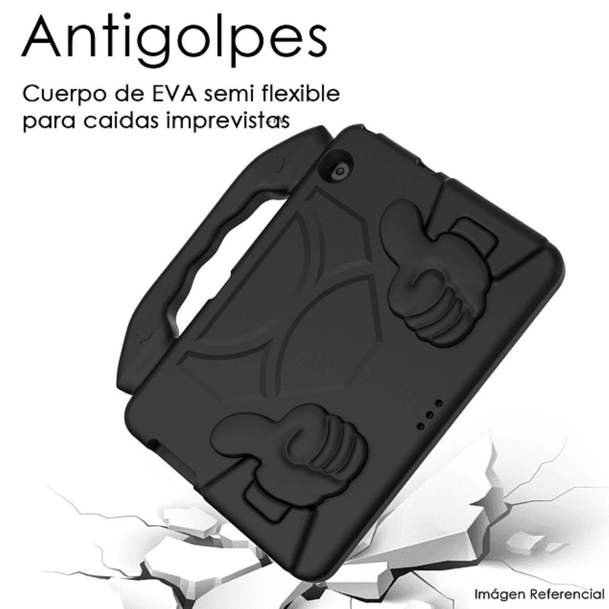 GENERICO - Carcasa Niños Anti-golpes Para Tablet Samsung A9 8.7 X110 Negro