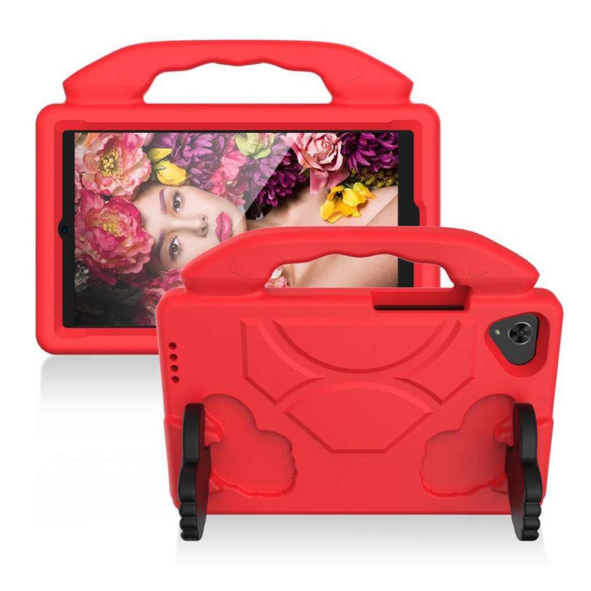 GENERICO - Carcasa Niños Anti-golpes Para Tablet Samsung A9 8.7 X110 Rojo
