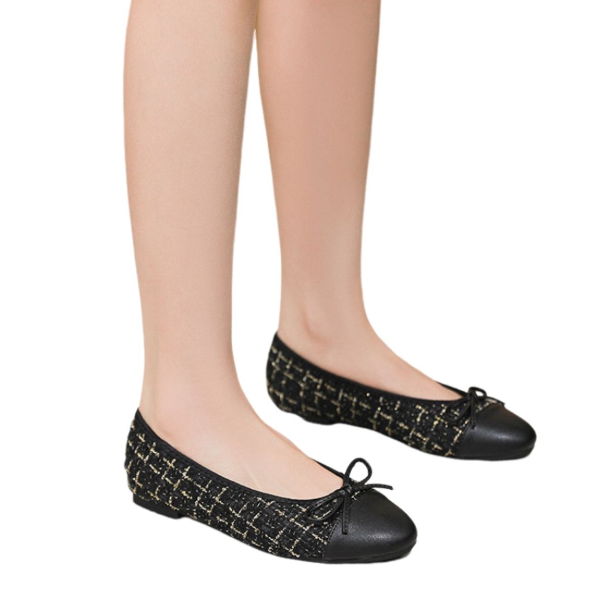 BLWOENS - zapatillas con lazo para Mujer -Negro