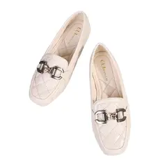 BLWOENS - Zapatillas de punta cuadrada para Mujer - Blanco