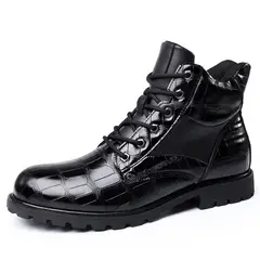 BLWOENS - Botas con cordones para Hombre-Negro