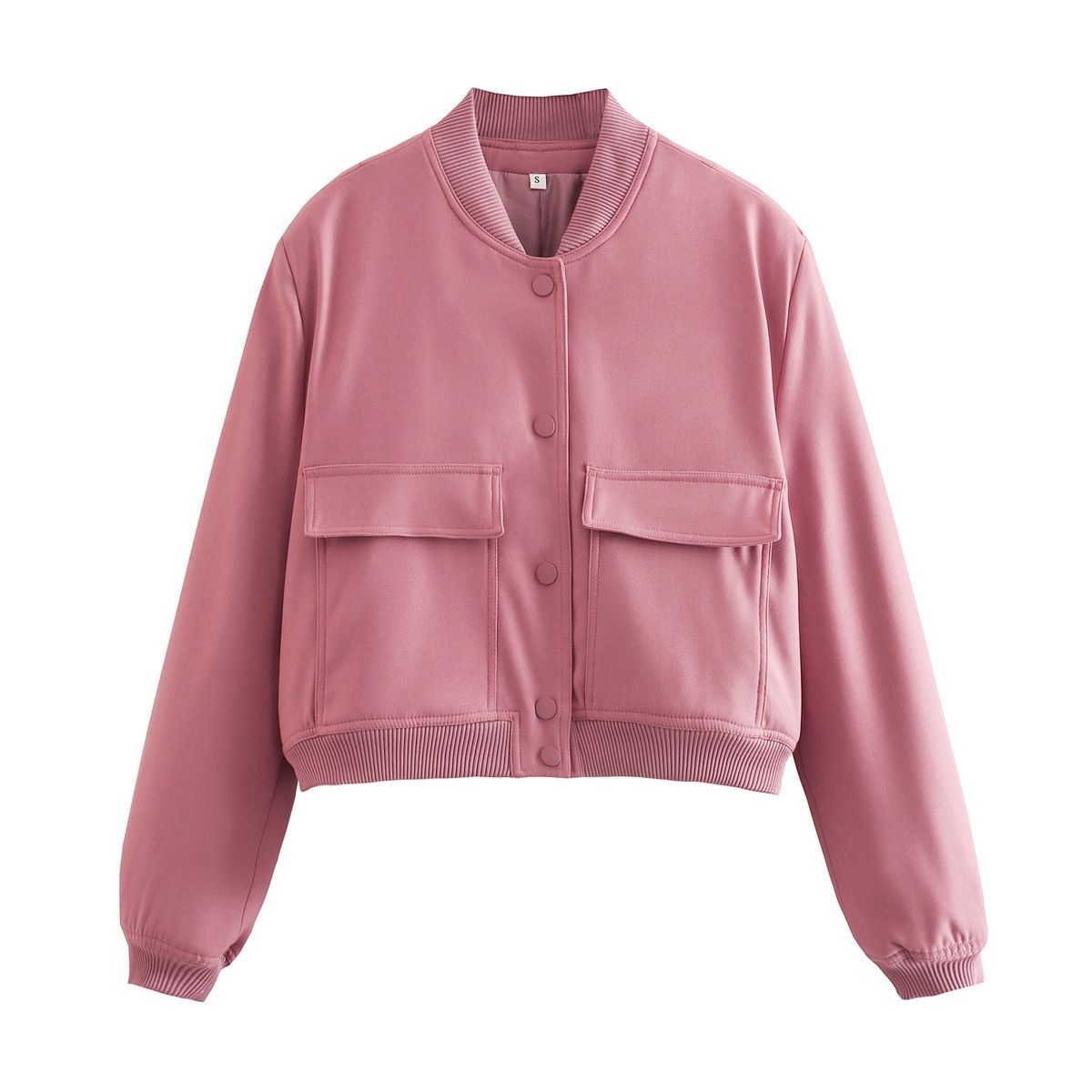 BLWOENS - Chaqueta cort sin gorro para mujer -Rosado