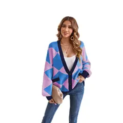BLWOENS - Suéter abierto con diseño para mujer -Azul