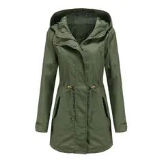 BLWOENS - Chaqueta con cuello alto para mujer -Verde