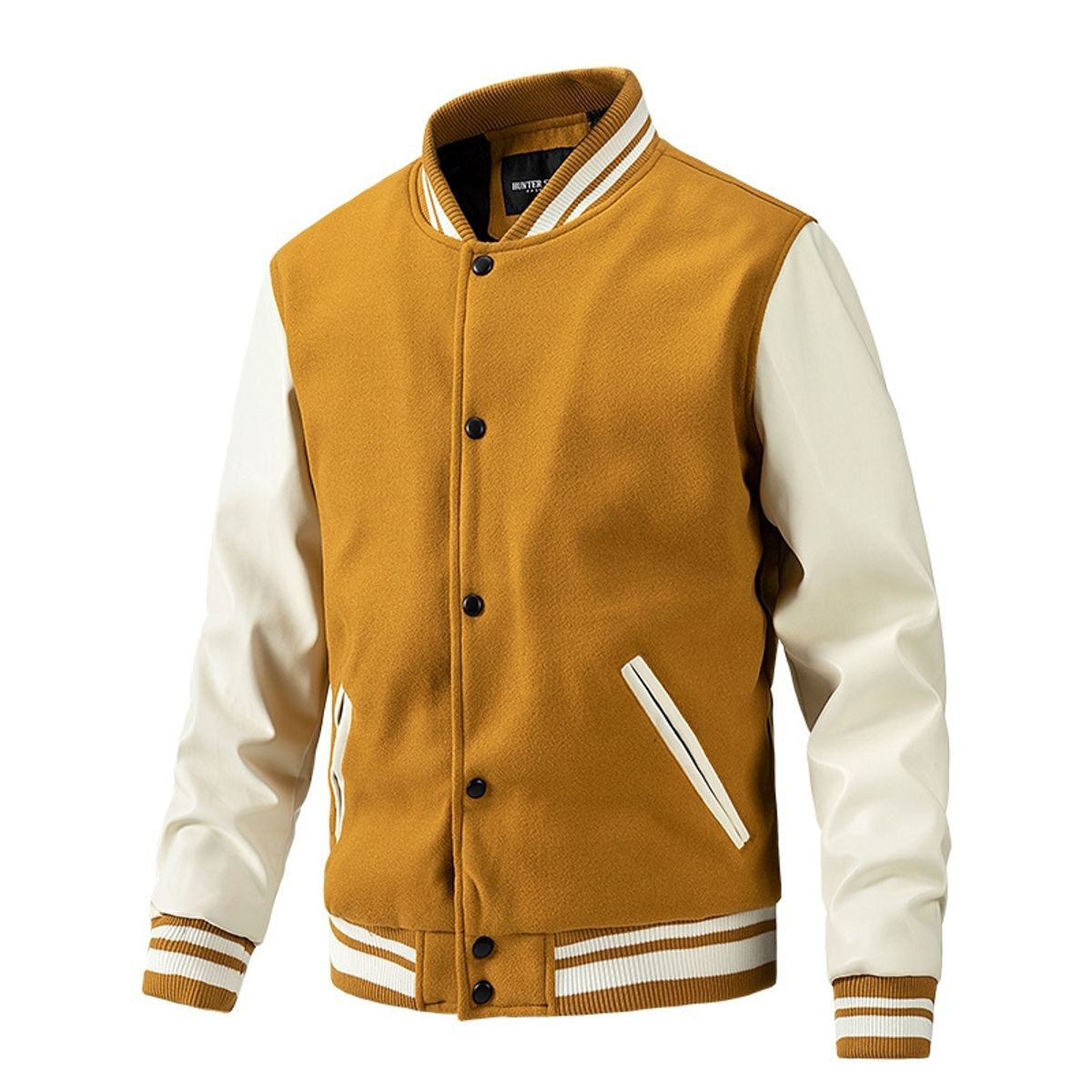 BLWOENS - Chaqueta con botones para hombres -Amarillo
