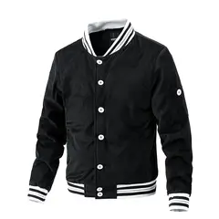 BLWOENS - Chaqueta con botones para hombres -Negro