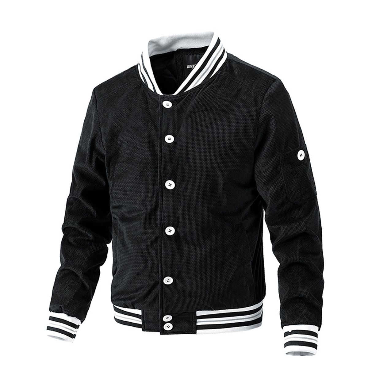 BLWOENS - Chaqueta con botones para hombres -Negro