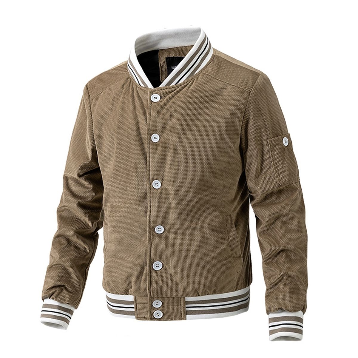 BLWOENS - Chaqueta con botones para hombres -Beige