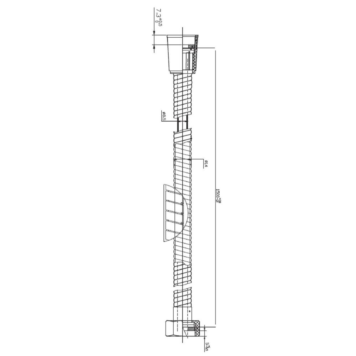 STRETTO - Flexible Acero  1,5 MT