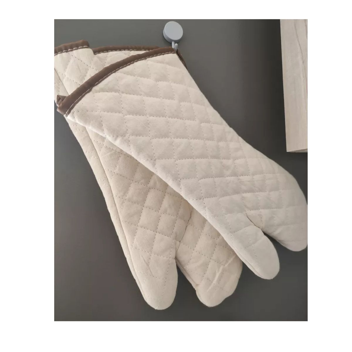 GENERICO - set 2 Guante Mano Cocina Algodón Largo 37cm Protege Horno Cocina