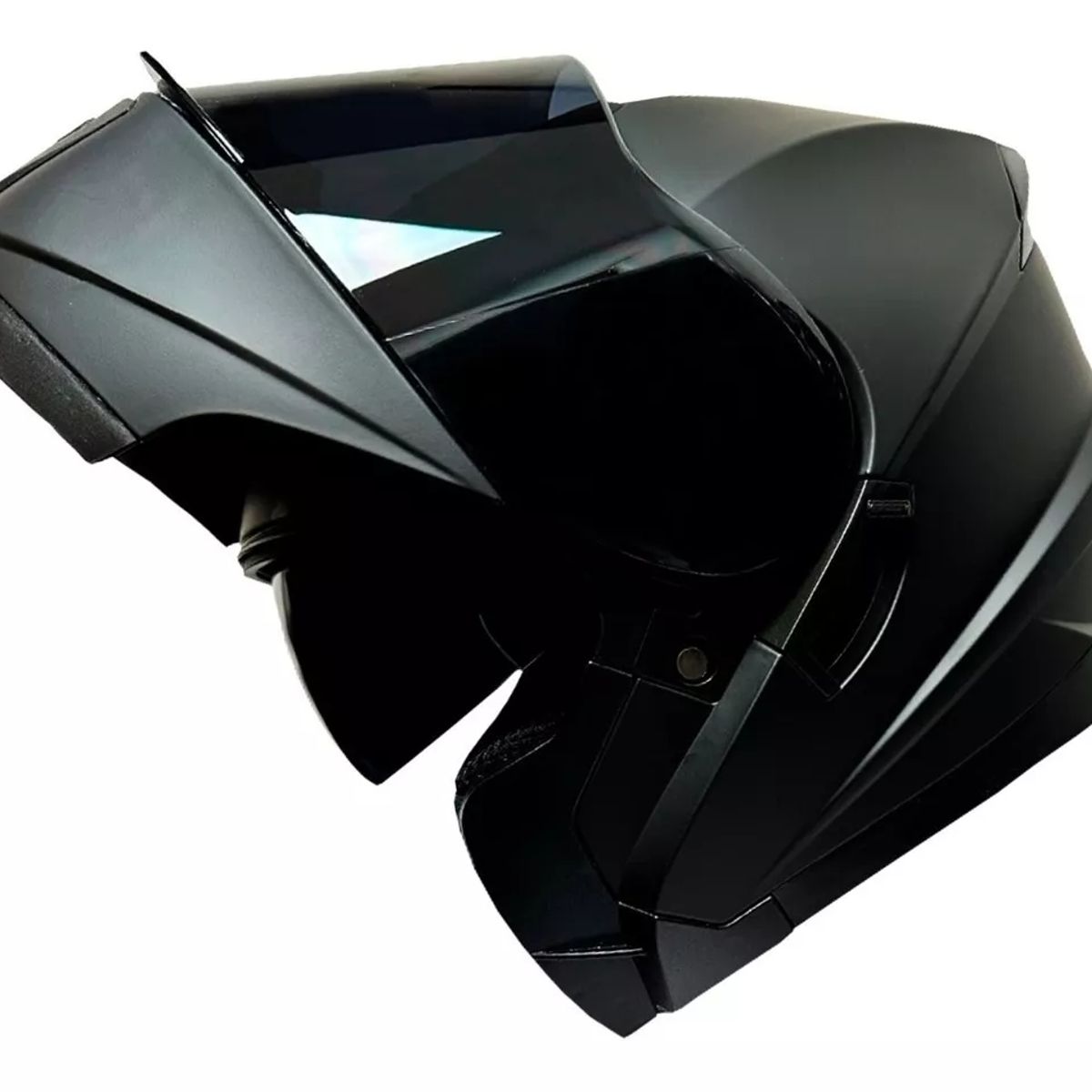 GENERICO - Casco Abatible Fhorse Negro Matte Mica Tinteada Certificado