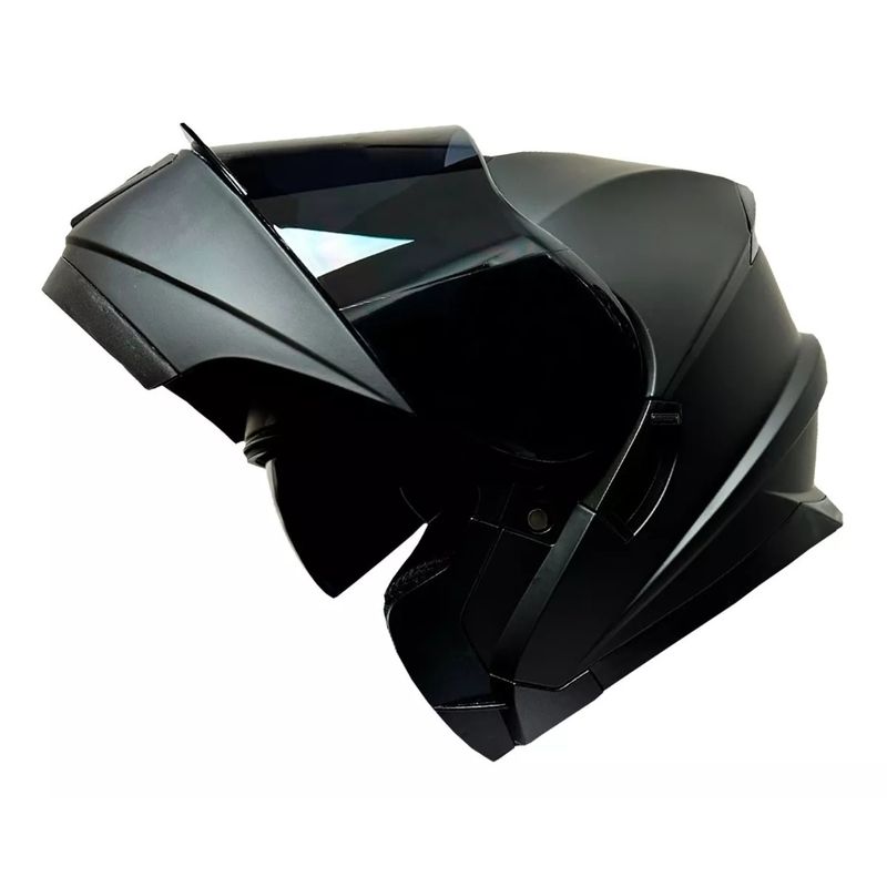GENERICO - Casco Abatible Fhorse Negro Matte Mica Tinteada Certificado