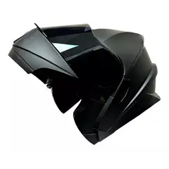 GENERICO - Casco Abatible Fhorse Negro Matte Mica Tinteada Certificado
