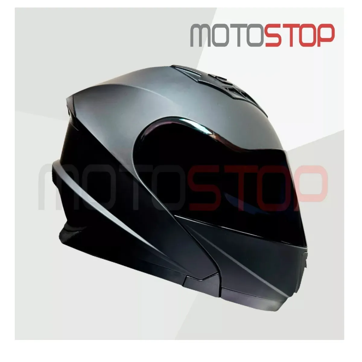 GENERICO - Casco Abatible Fhorse Negro Matte Mica Tinteada Certificado