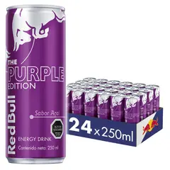 RED BULL - Bebida Energética Pack 24 Latas Acaí 250Ml