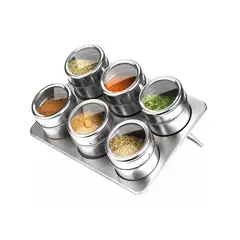 GENERICO - Organizador Rectangular Condimentos Cocina 6 Especieros