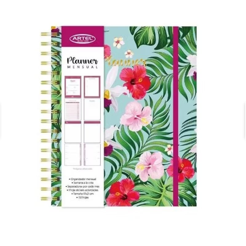 ARTEL - Planner mensual Flores - Artel